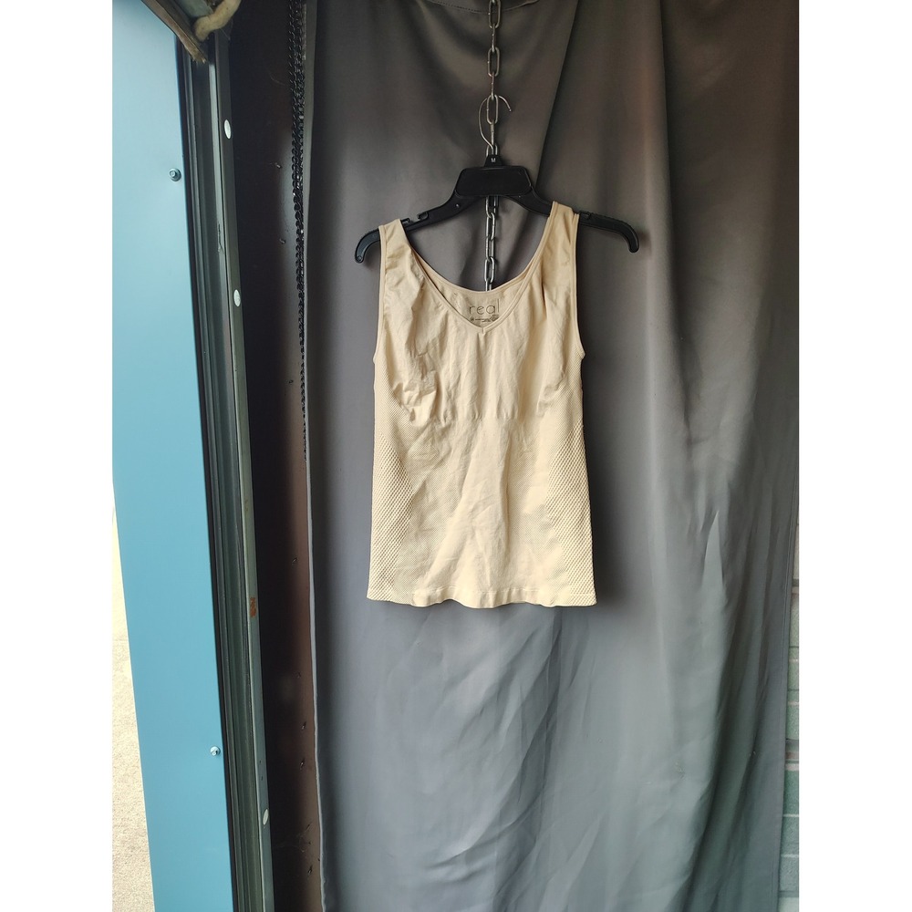 Real by SlimMe Nude Compression Shapewear Camisole‎ Tank Top Womens 3X Beige